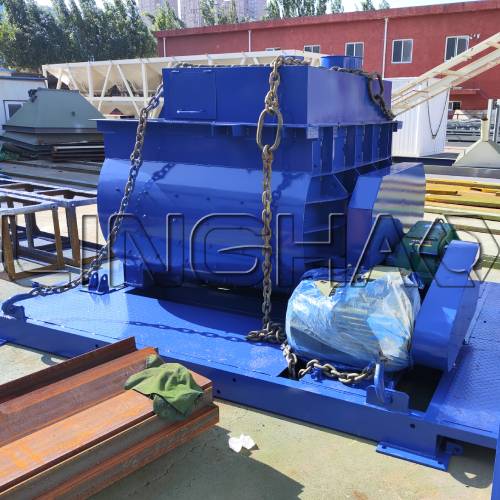 HZS35 batching plant assembly at LINGHAO factory